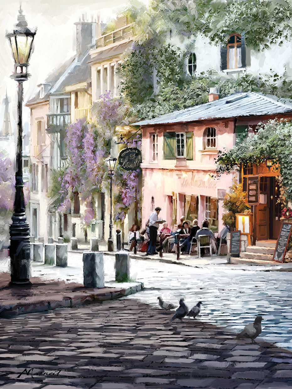 Sunshine Cafe by The Macneil Studio - best quality handcrafted wall art work on large canvas & framed canvas prints