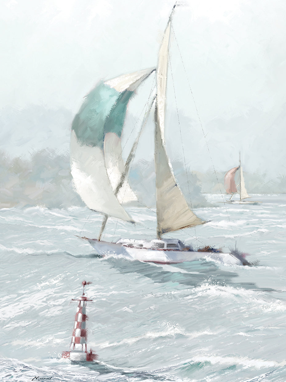 Sailing by The Macneil Studio - highest quality handcrafted wall art work on large canvas & framed canvas prints