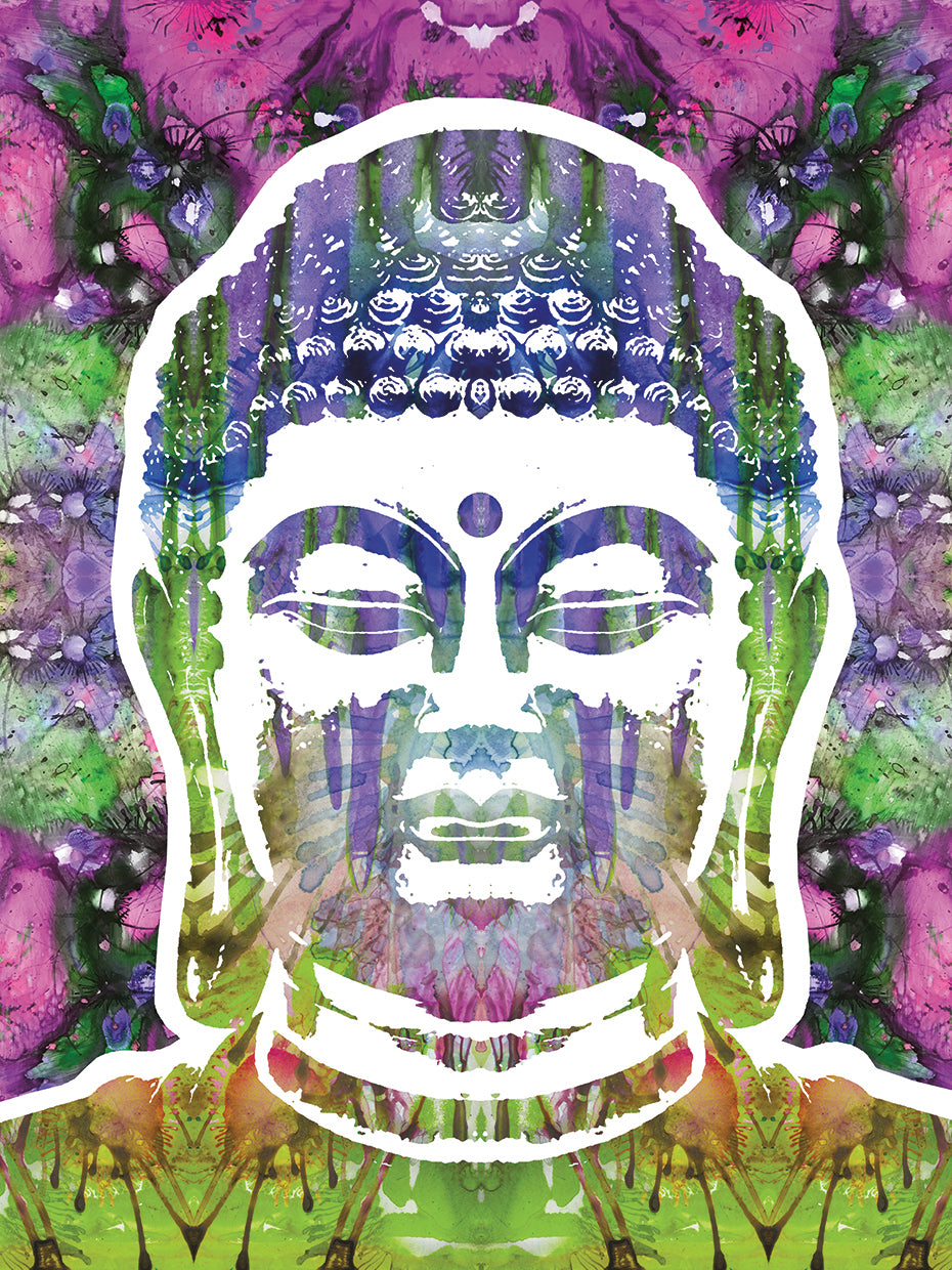 Buddha by Dean Russo - best quality handcrafted wall art work on large canvas & framed canvas prints