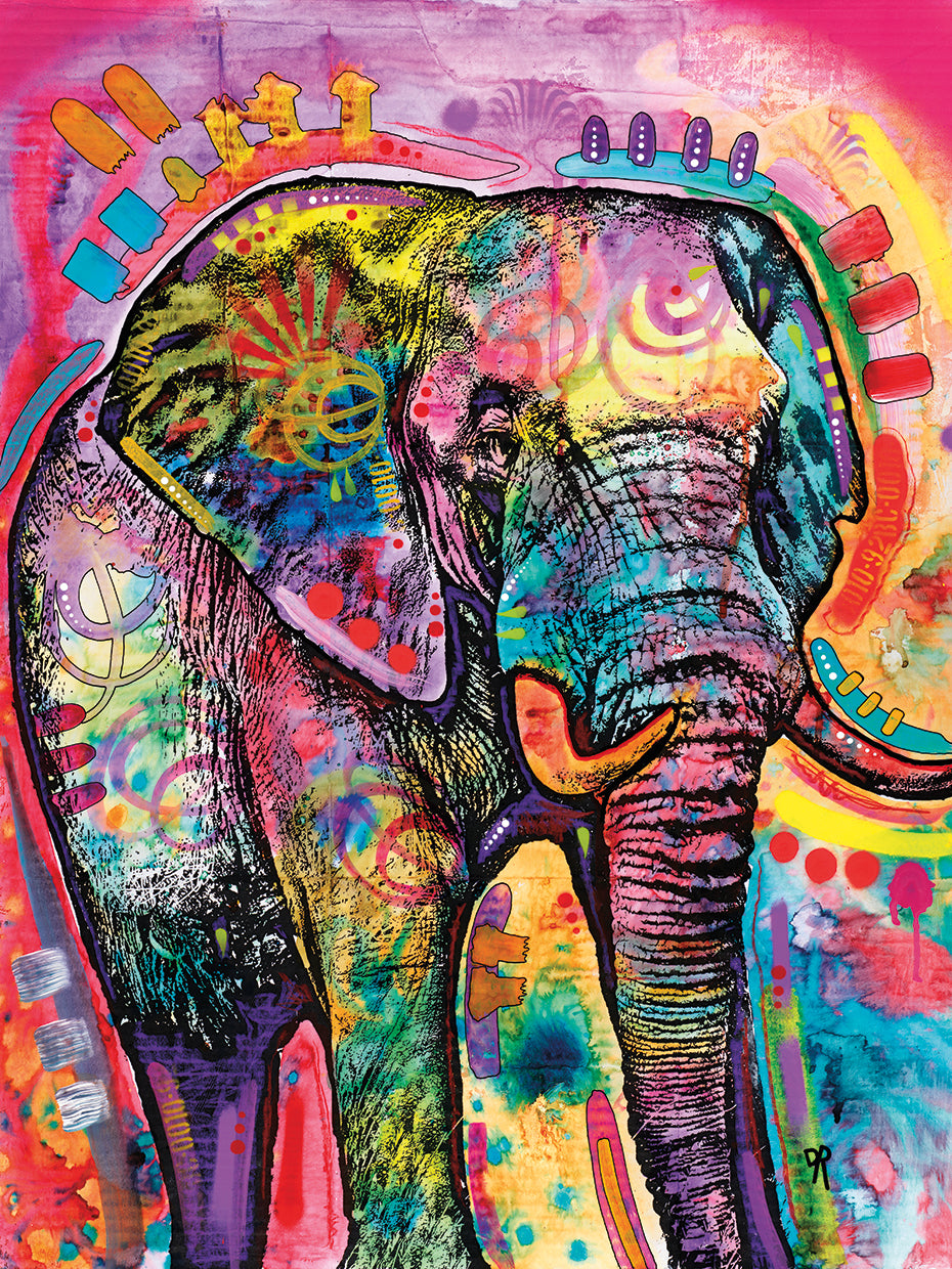 Elephant in Charge by Dean Russo - lowest price wall art work on large canvas & framed canvas prints