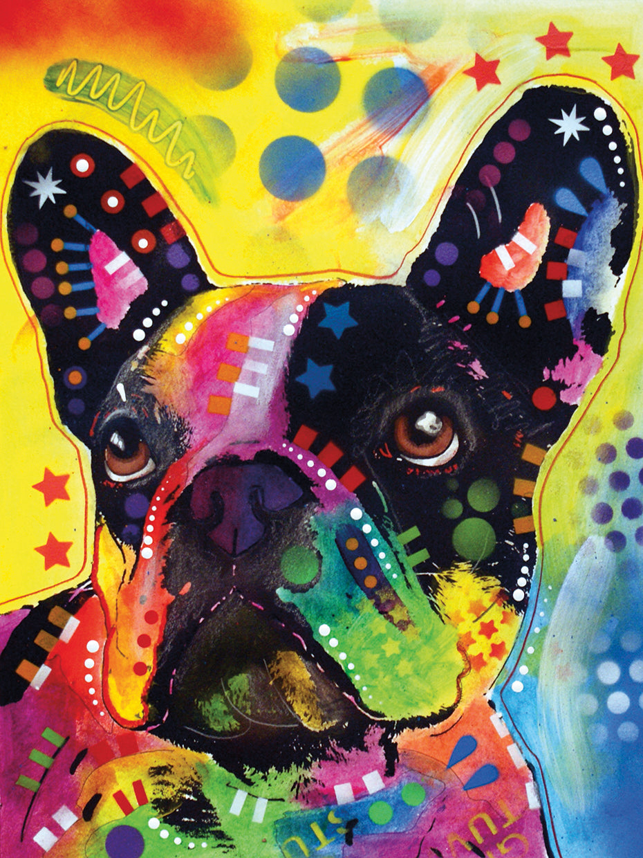 French Bulldog 2 by Dean Russo - museum quality wall art work on large canvas & framed canvas prints