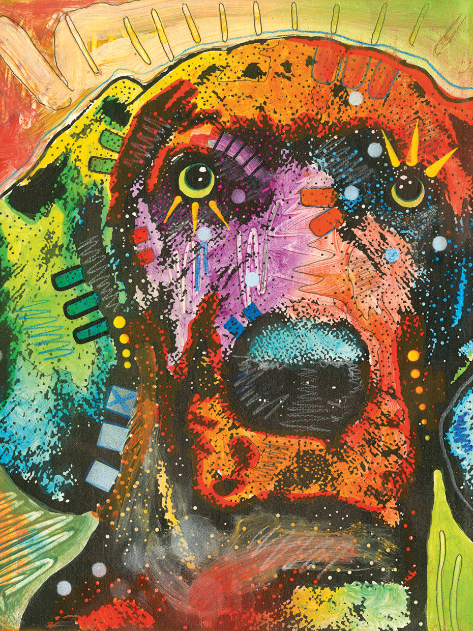 Gazing Puppy Love by Dean Russo - lowest price wall art work on large canvas & framed canvas prints