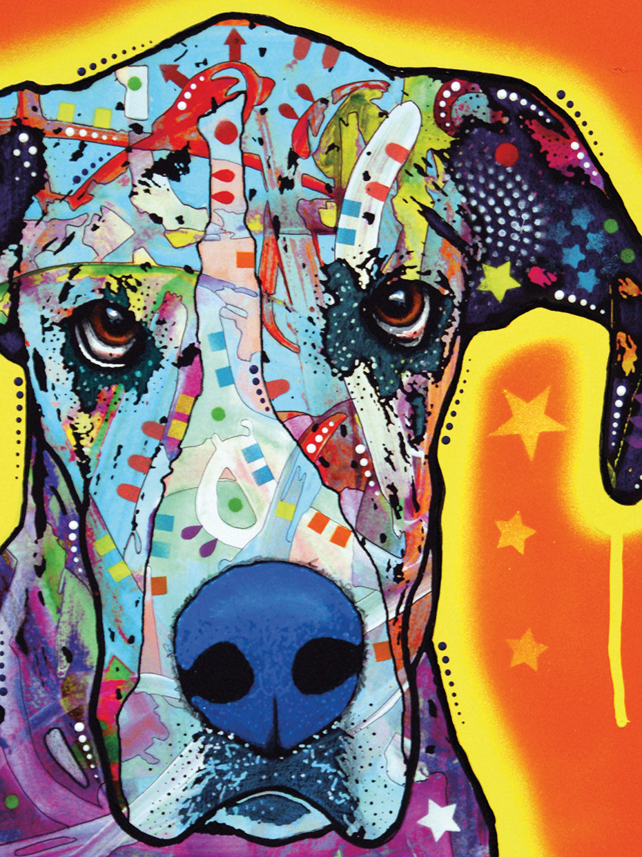 Great Dane by Dean Russo - lowest price wall art work on large canvas & framed canvas prints