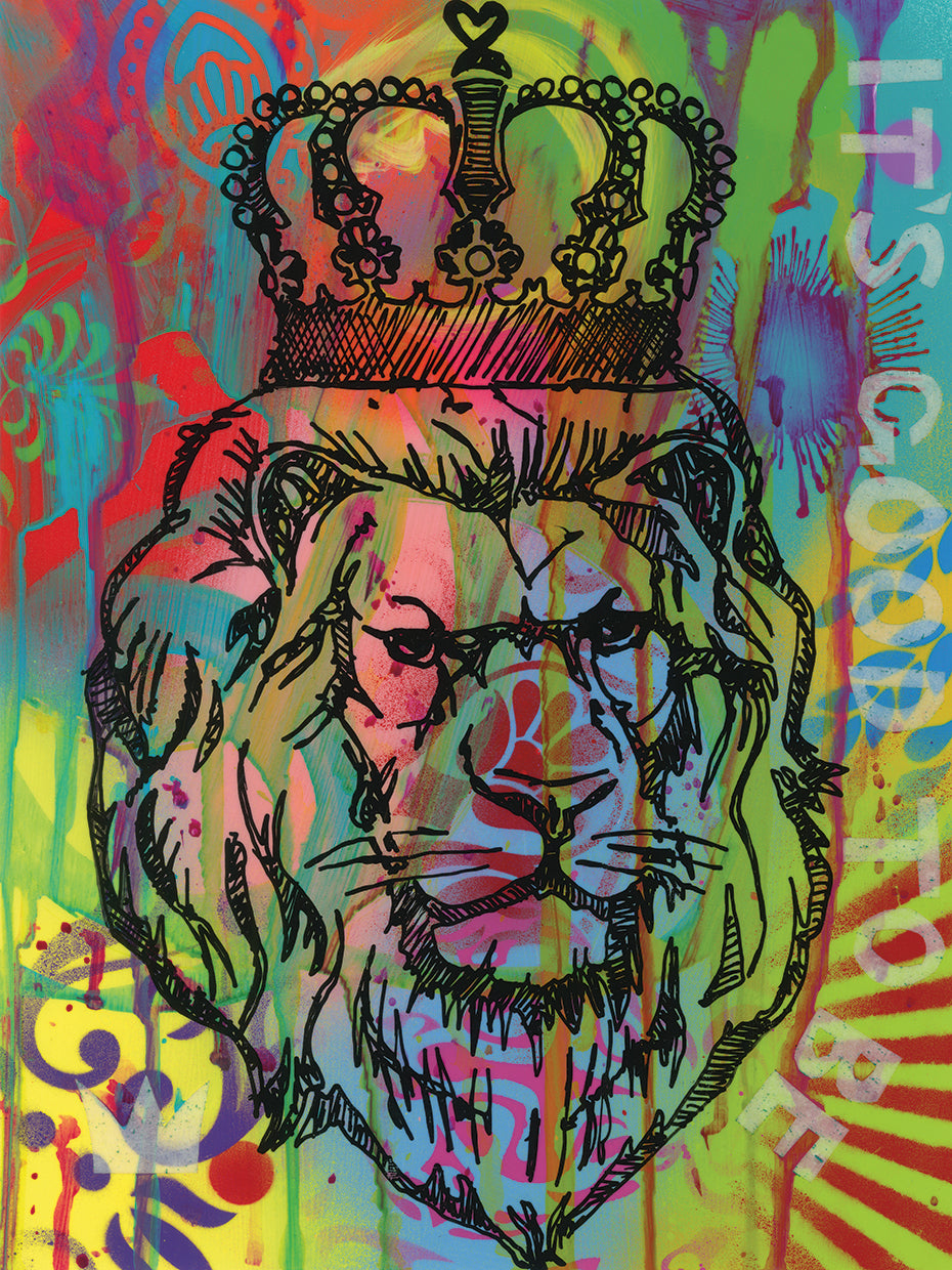 Its good to be the king by Dean Russo - best quality handcrafted wall art work on large canvas & framed canvas prints