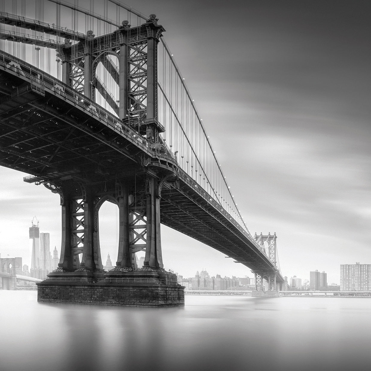 Manhattan Bridge 1 by Moises Levy - best quality handcrafted wall art work on large canvas & framed canvas prints