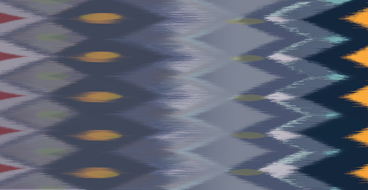 Windy Rug Pattern en Blues Canvas Art