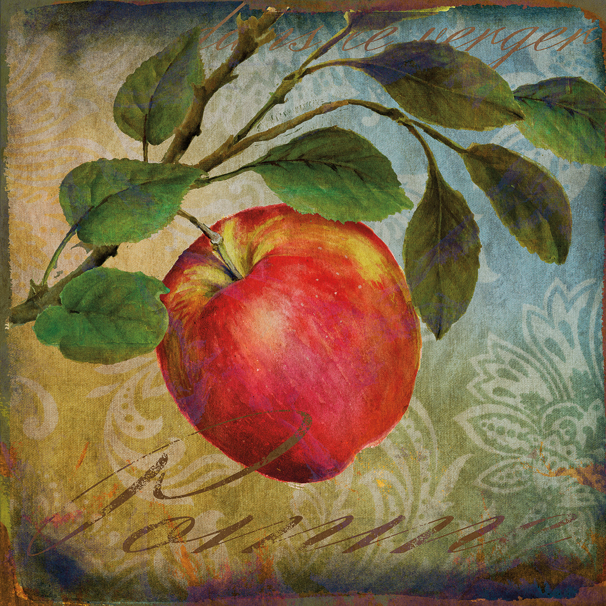 Desde el arte de la lona Grove Apple