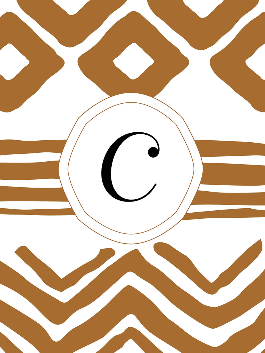Arte de la lona del patrón C de las iniciales