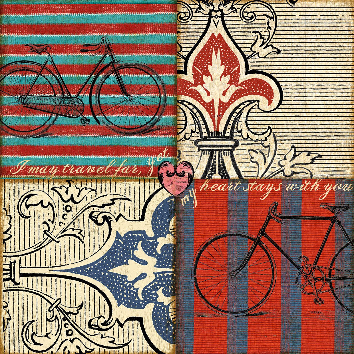 Arte de la lona del damasco de la bicicleta