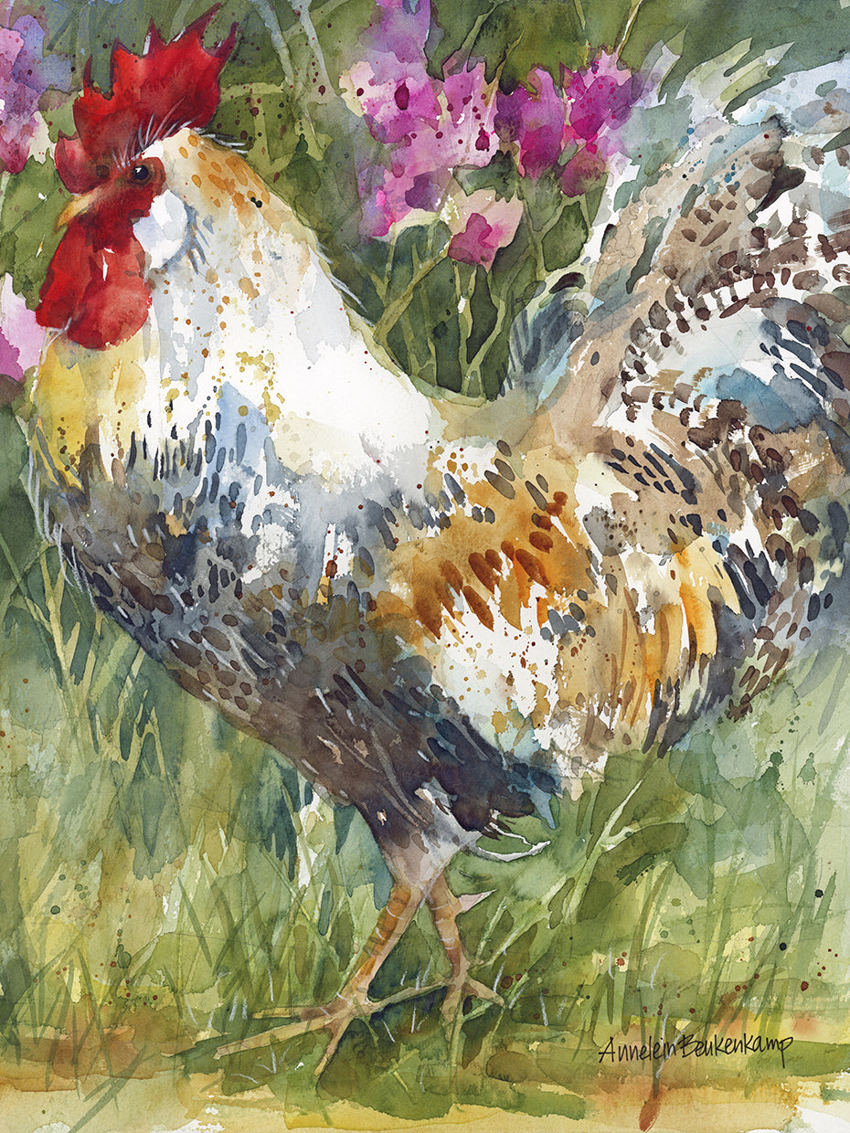 Struttin His Stuff by Annelein Beukenkamp art work on canvas or framed canvas prints