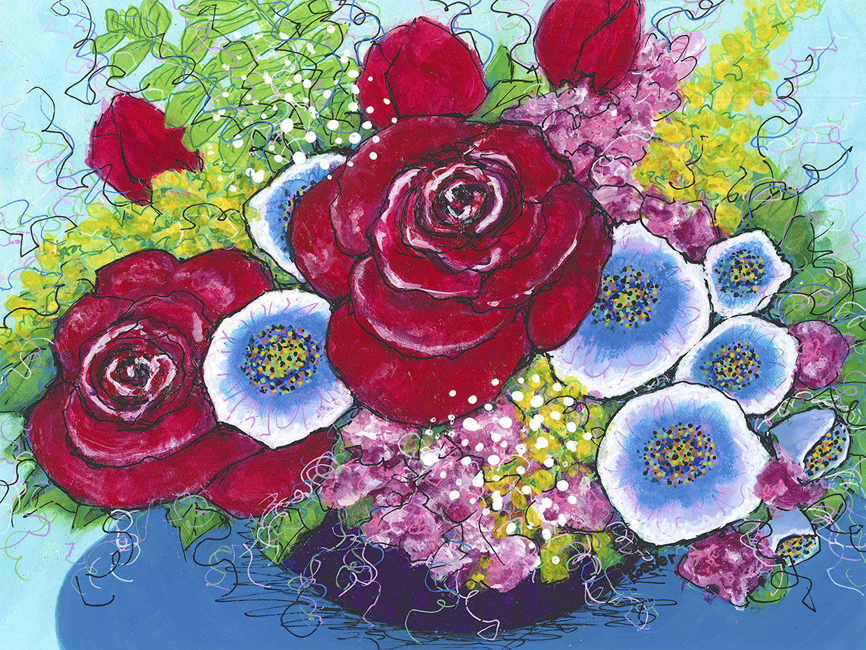 Red Rose Centerpiece