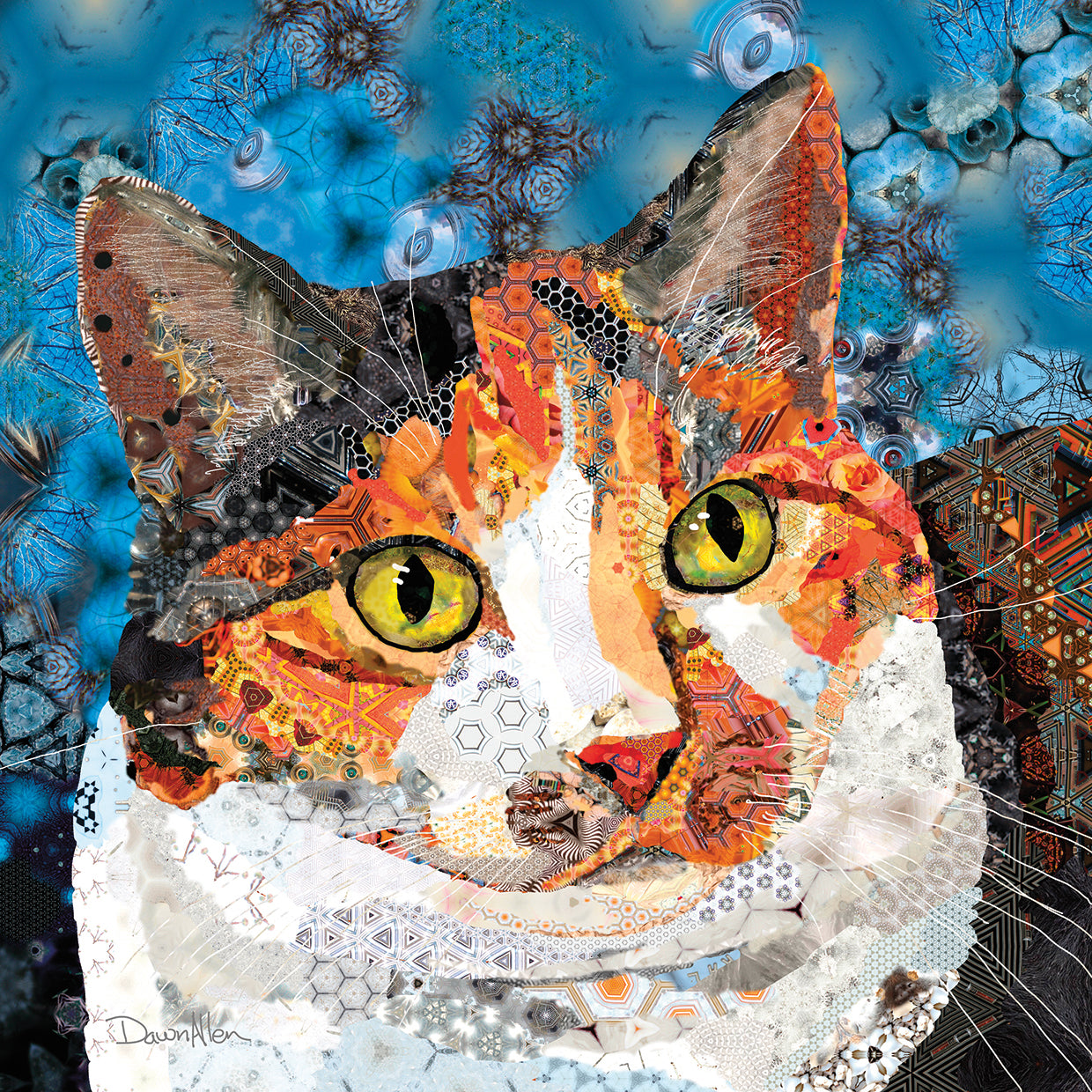 Gato calicó Lienzo