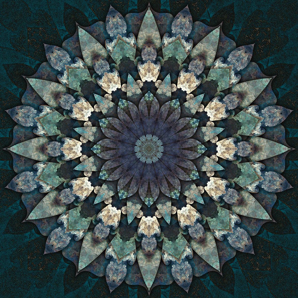 Fractal Mandala 12 blue
