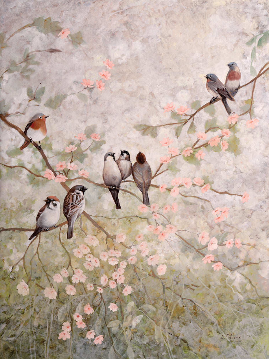 Decorazione Con 8 Uccelli