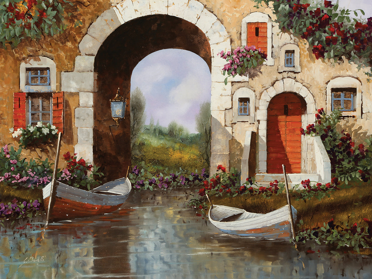 Lienzo Le Barche Sotto L'arco