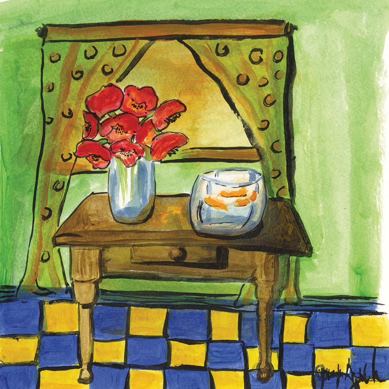 Flowers and Fishbowl