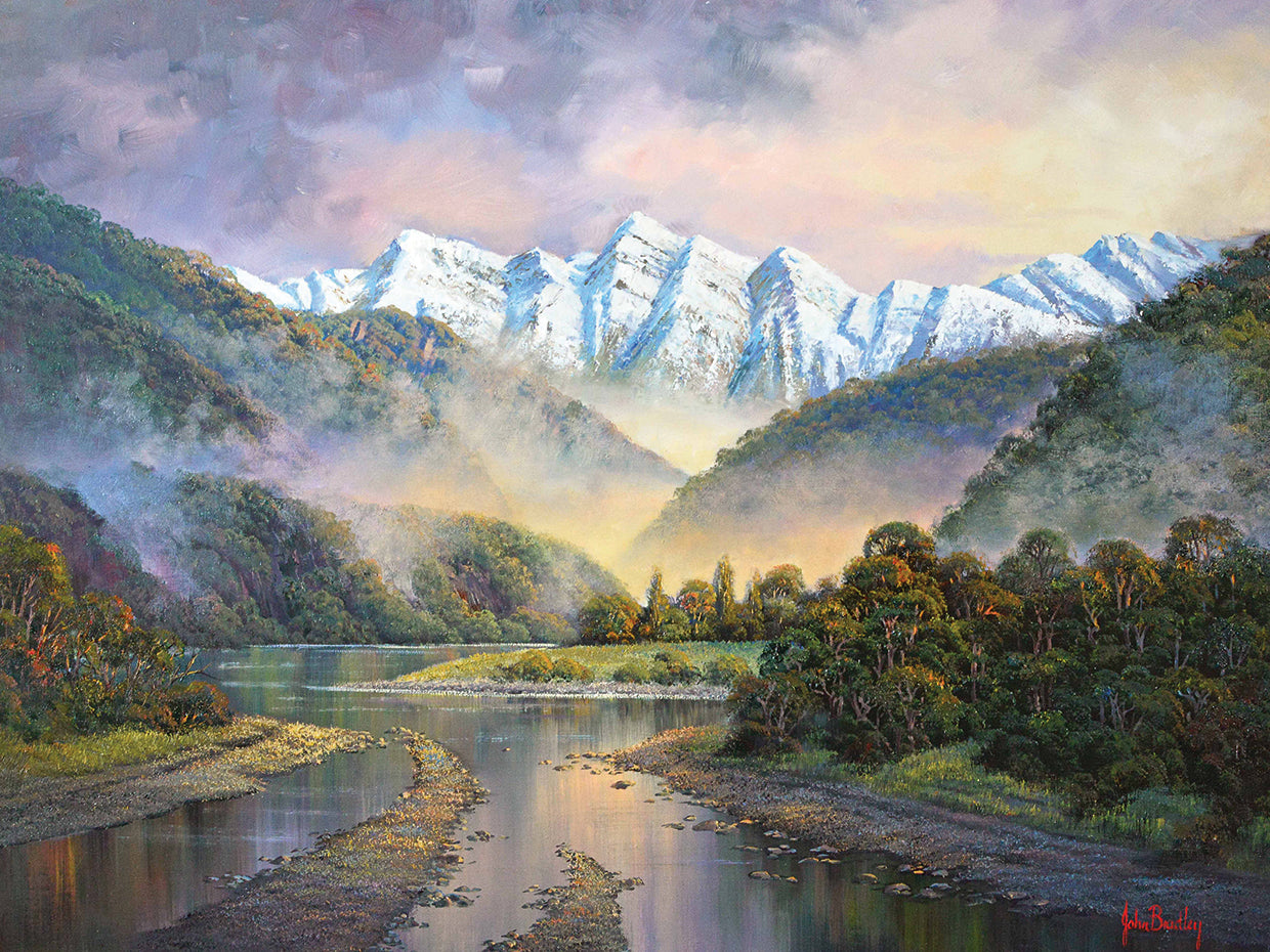 Rising Mists Lewis Pass Arte de la lona