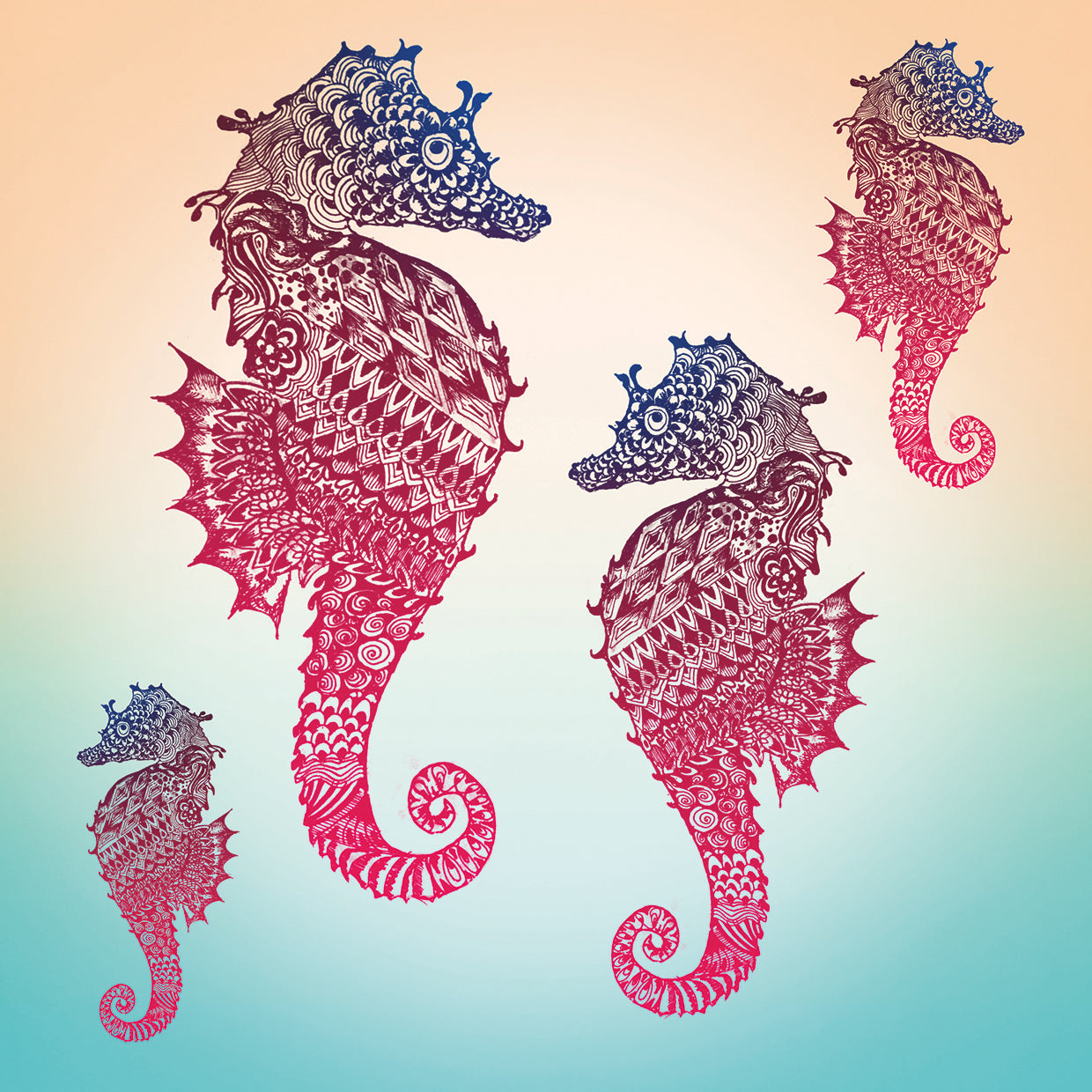 4 Seahorses