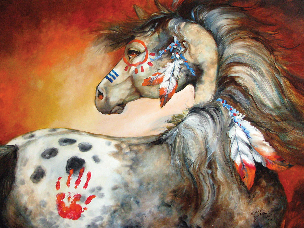 4 Feathers Indian War Pony