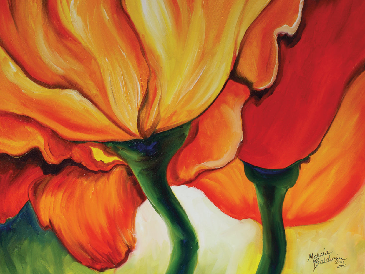 Golden Poppy Abstract