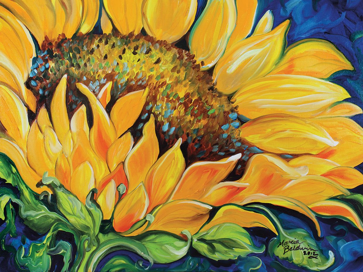 Sunflower September Wall Art by Marcia Baldwin | Fine Art Canvas
