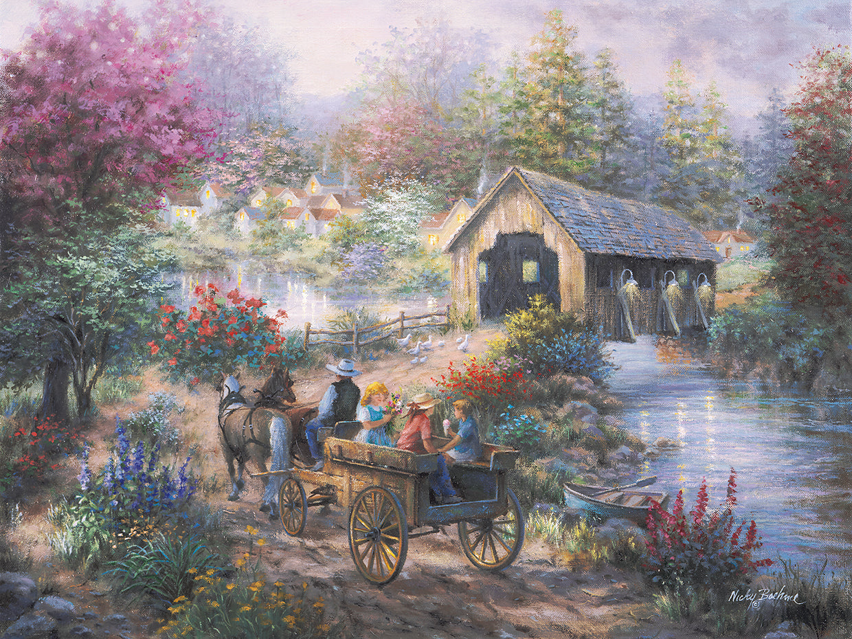 Merriment At Covered Bridge