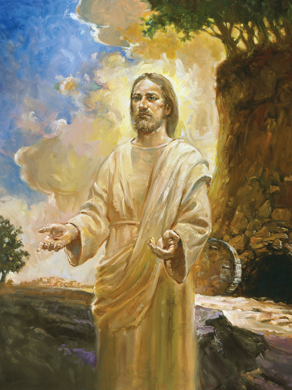 Jesus In Front Of Cave
