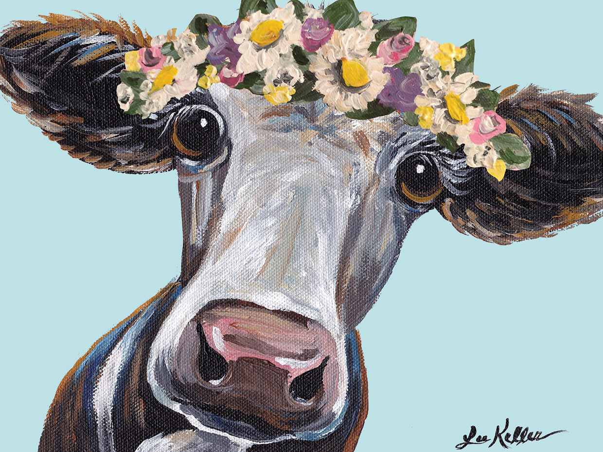 Cow Cora Flower Crown Blue