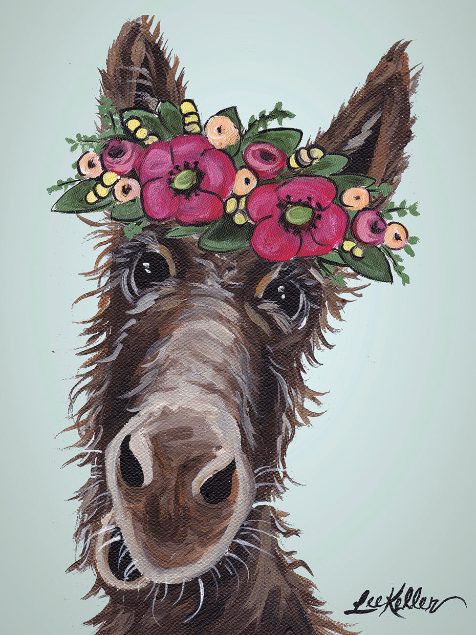Donkey Rufus 1 Pink Flowers