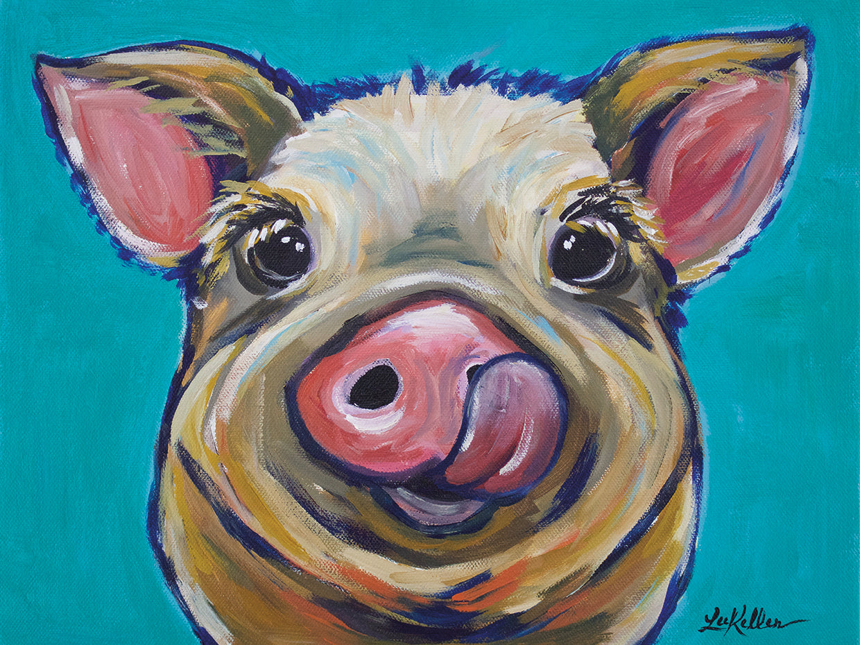 Pig Cesar Tongue Out