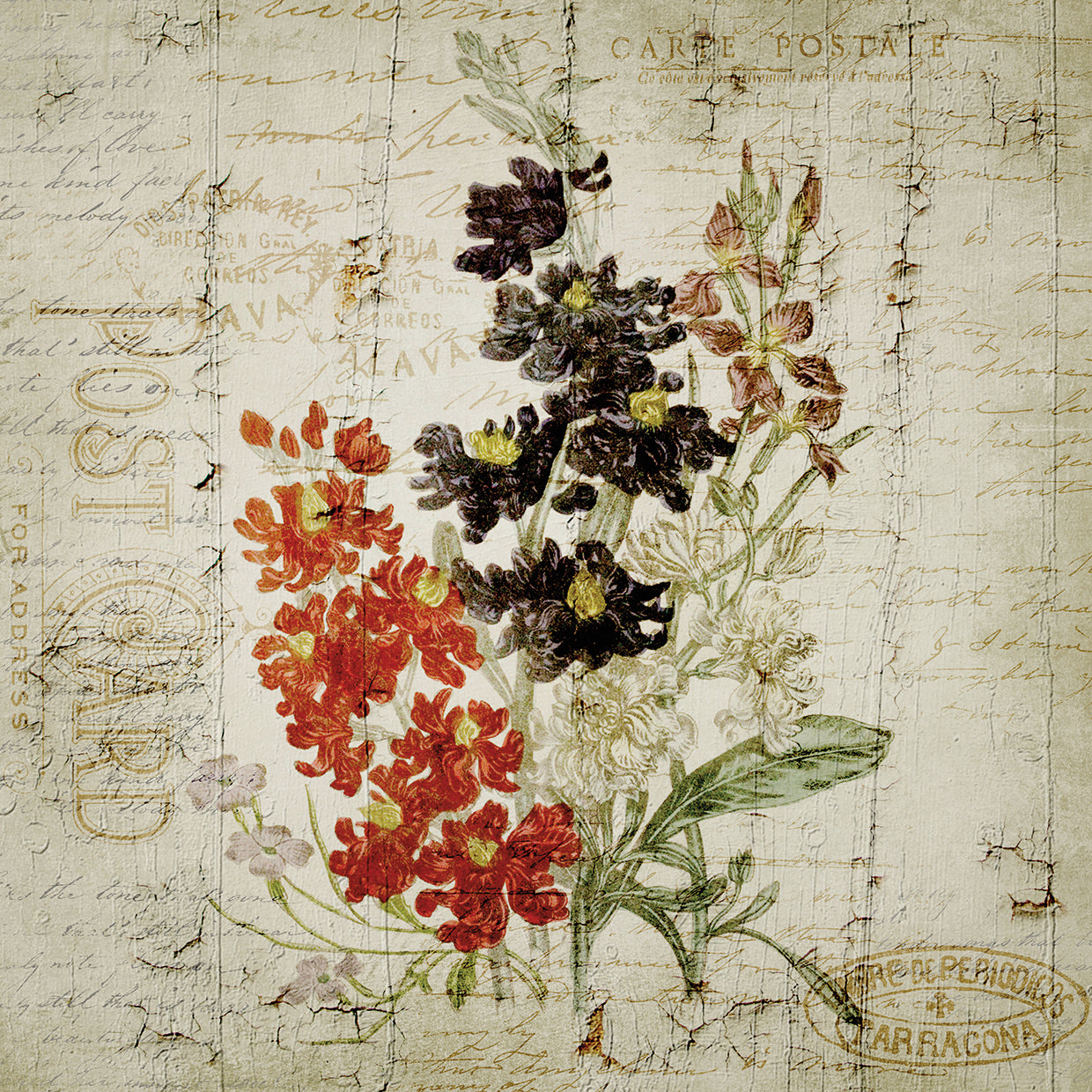 Flower Print Grunge Three