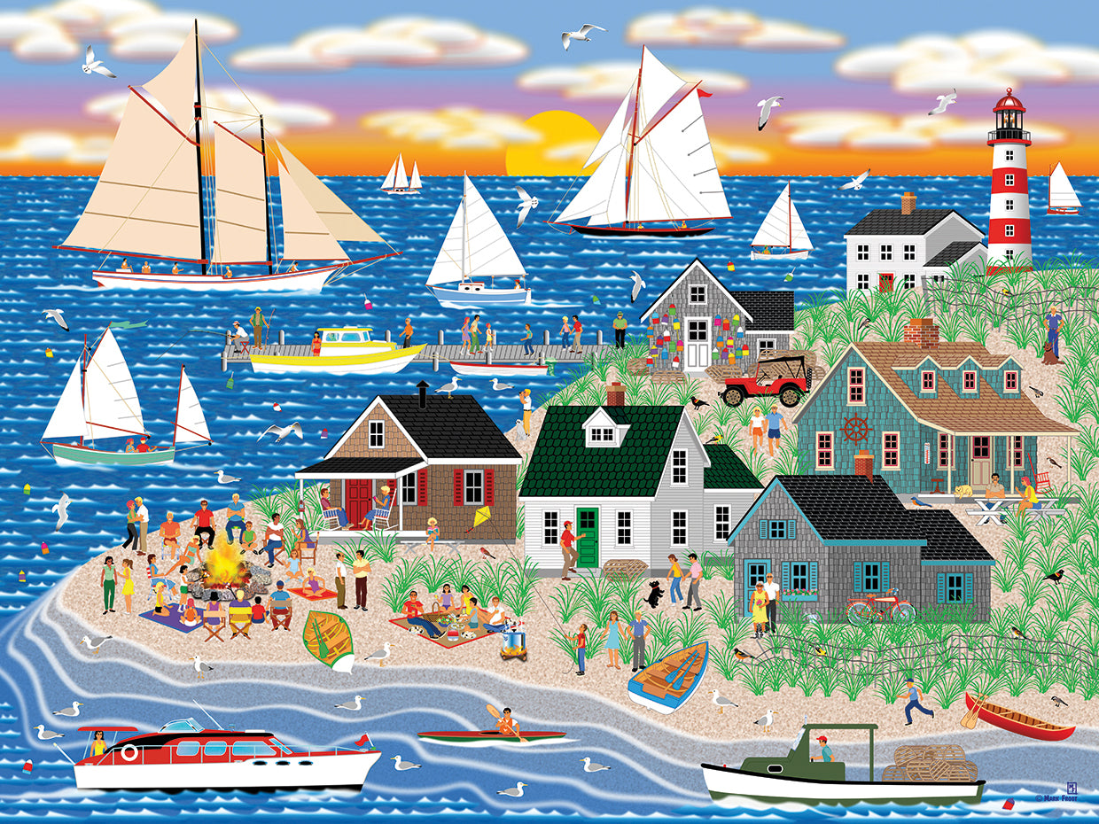 Beach Bonfire Gathering