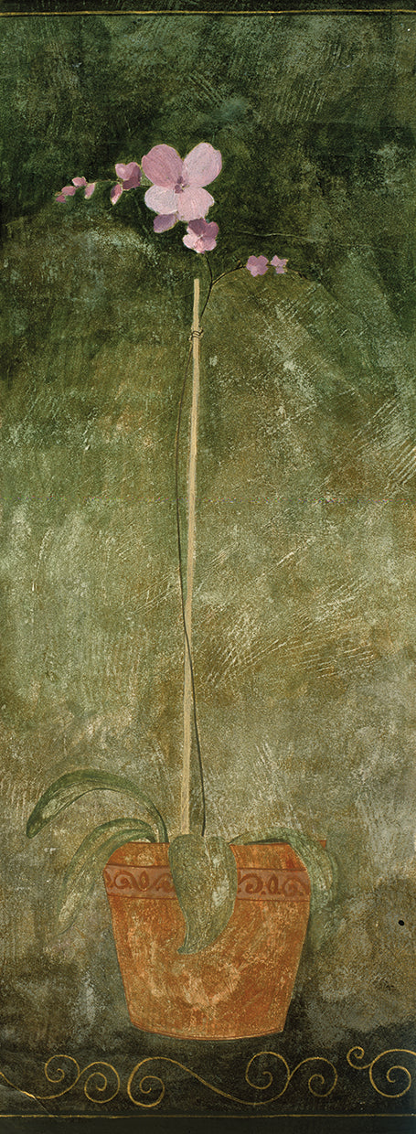 Pink Flowers in Brown Vase