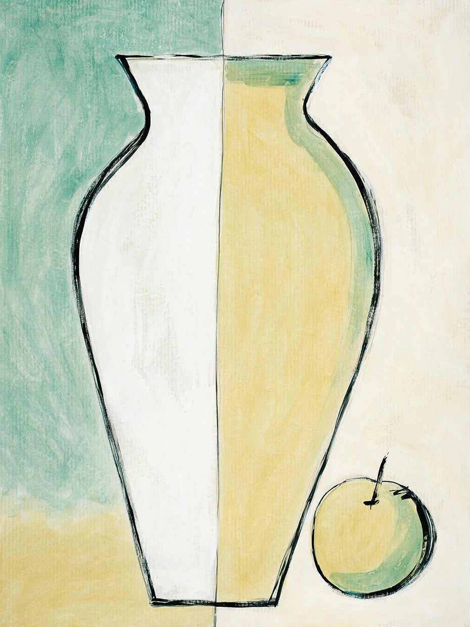 Flower Vase and Apple