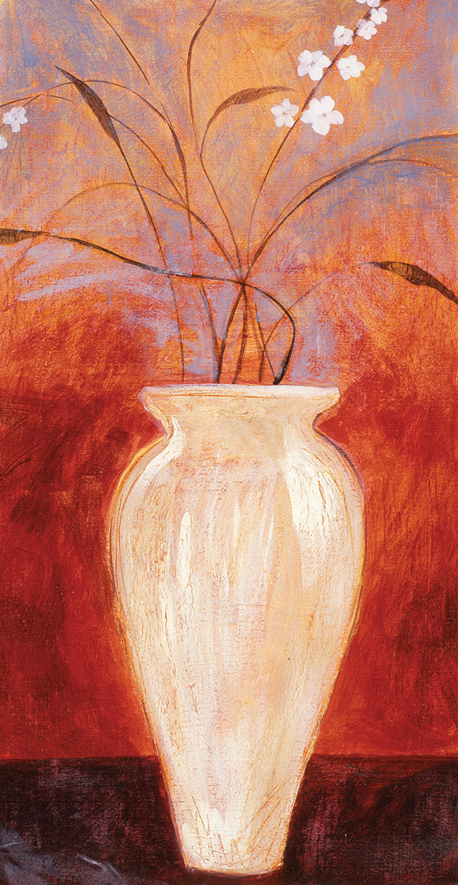 Vase with White Flowers