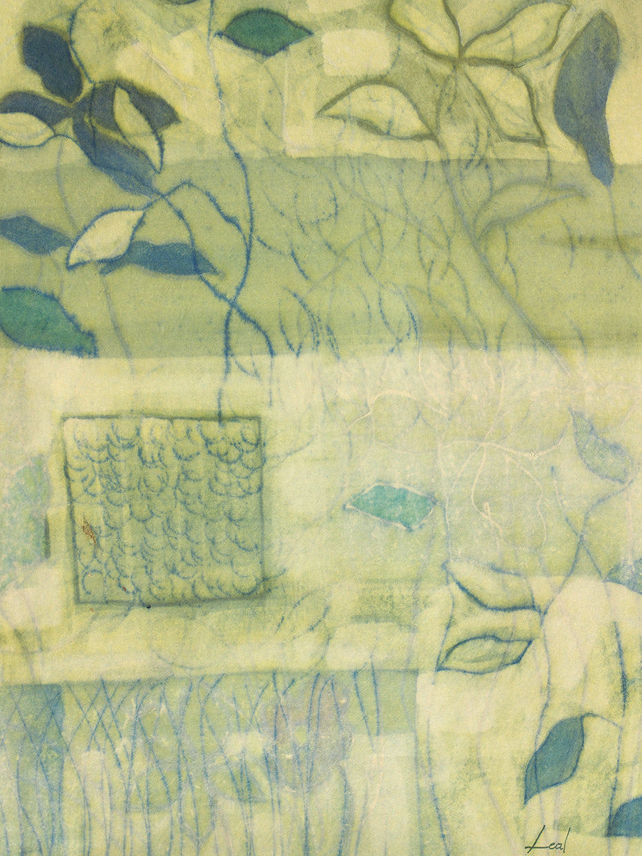 Green Abstract Nature Painting