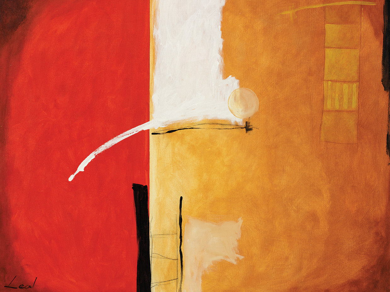 Red, Yellow and Brown Abstract Painting