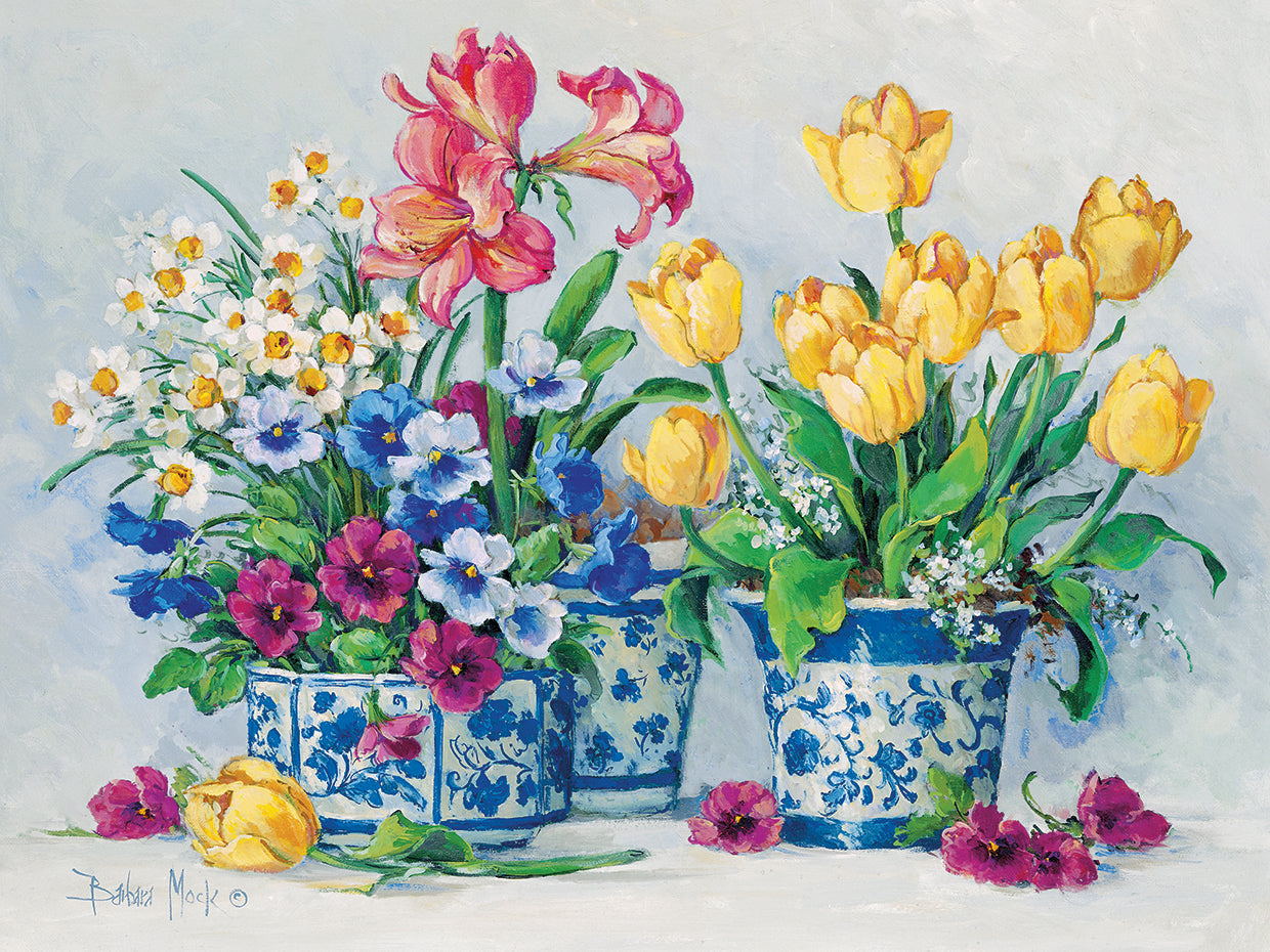 Cuadro en lienzo Spring Garden in Blue II