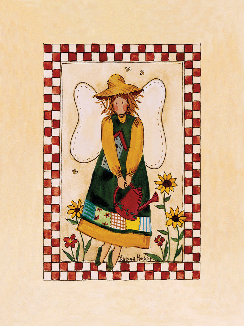 Arte de la lona del ángel del girasol