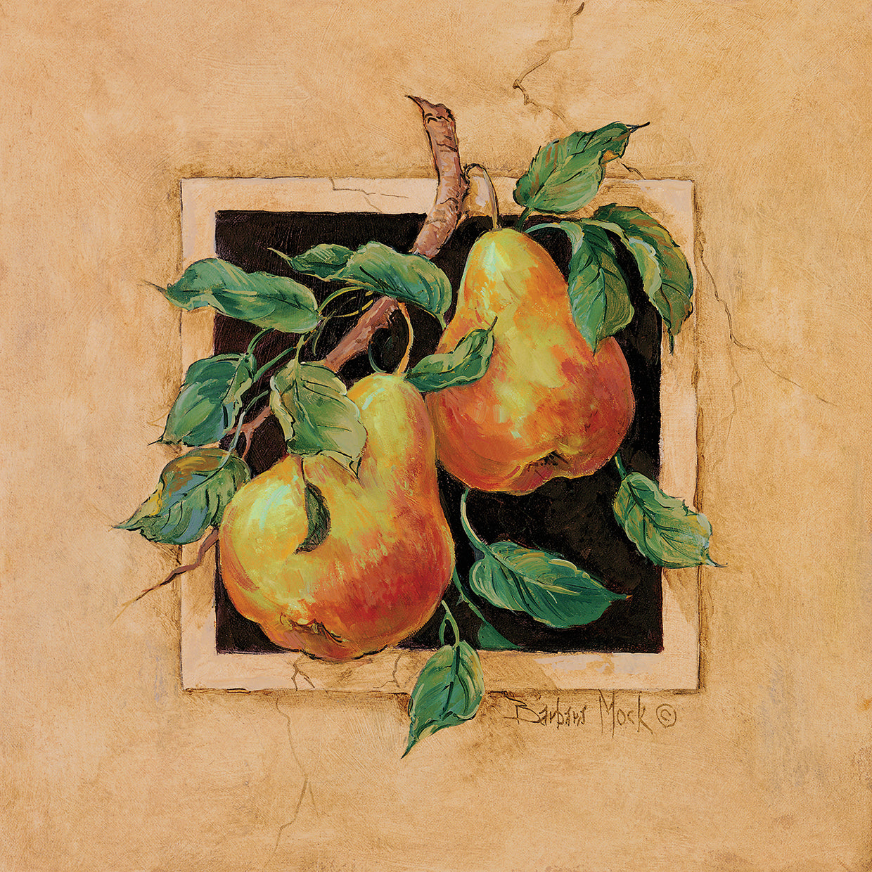 Arte de la lona del cuadrado de la pera