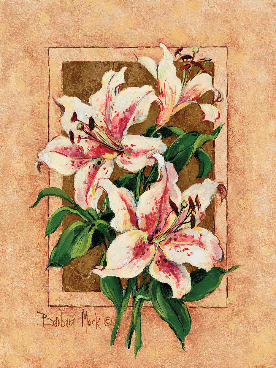 Arte de la lona del fresco del lirio