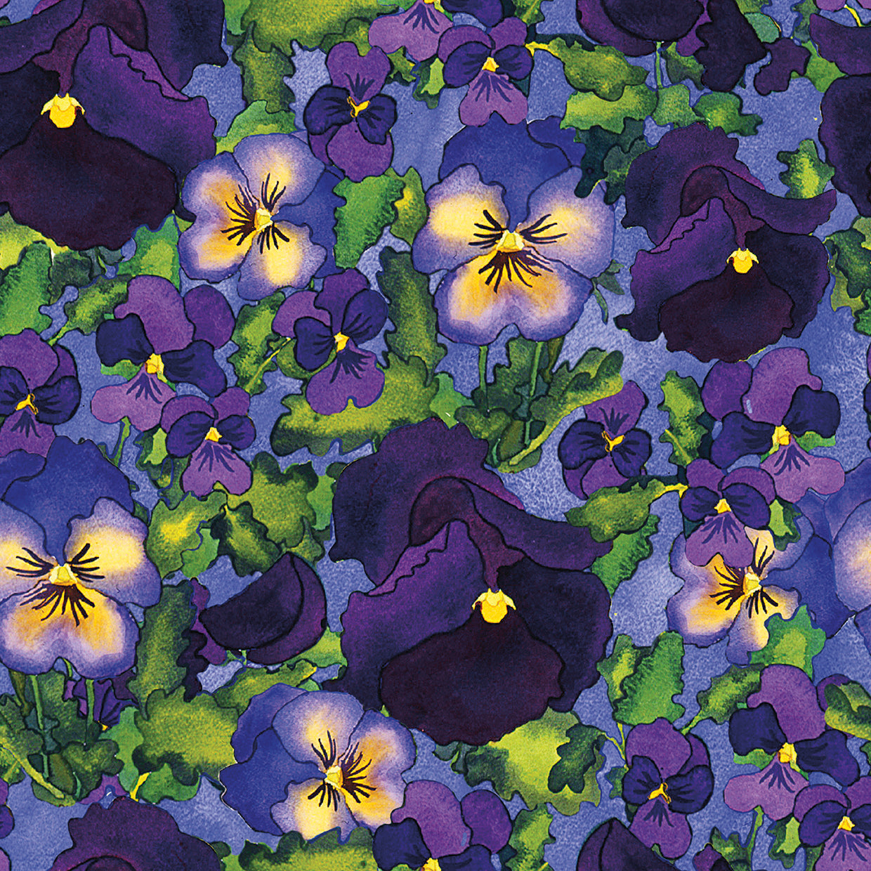Fertile Rising Pattern - Pansies