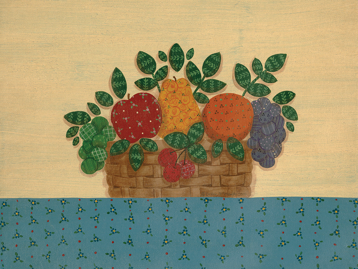 Fruit With Lt. Blue Tablecloth