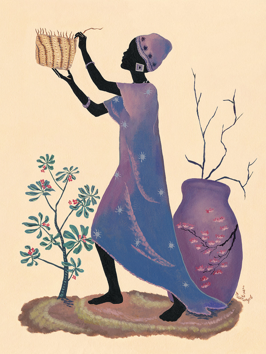 Weaving Basket - Purple Dress