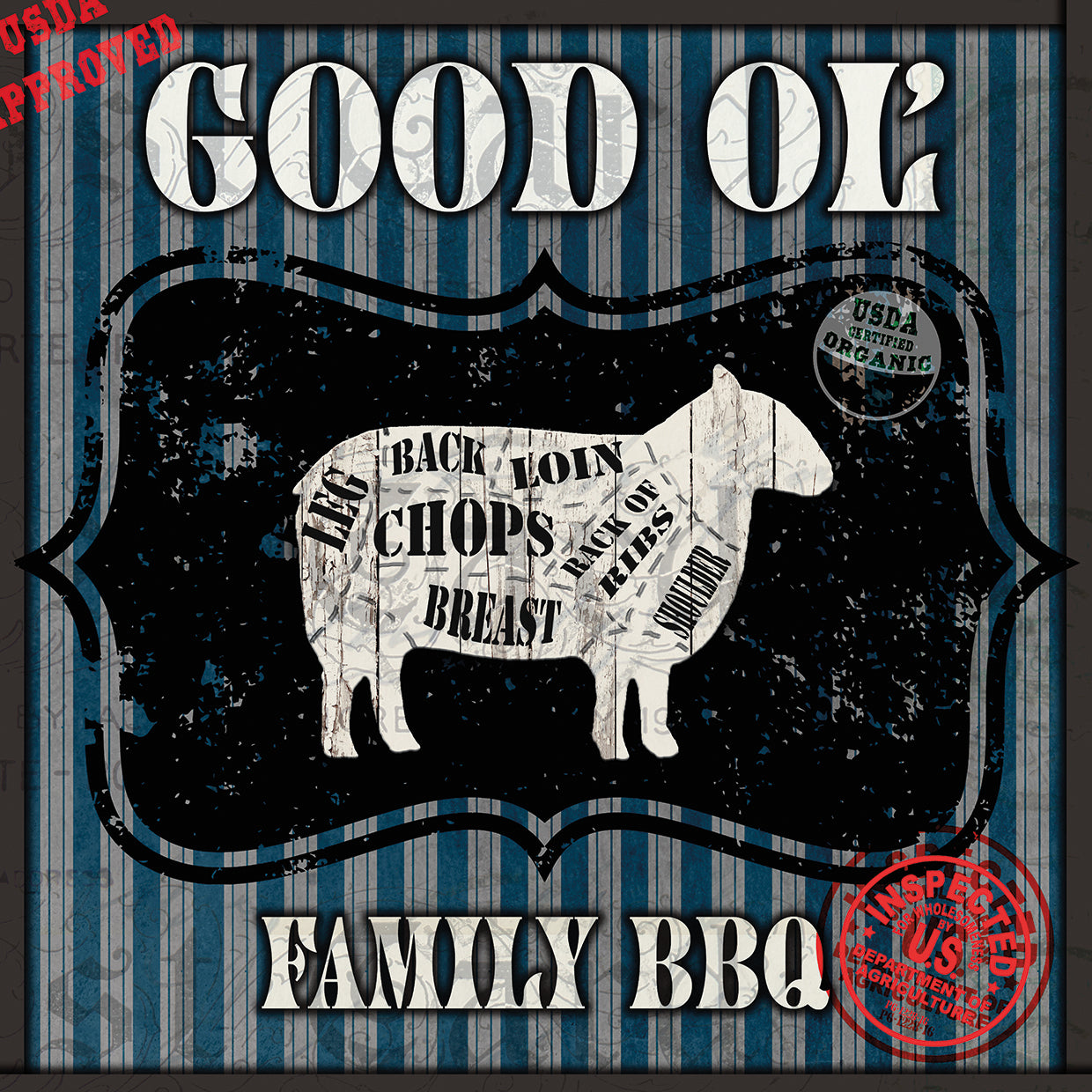 Good Ol' Family BBQ Square Sheep