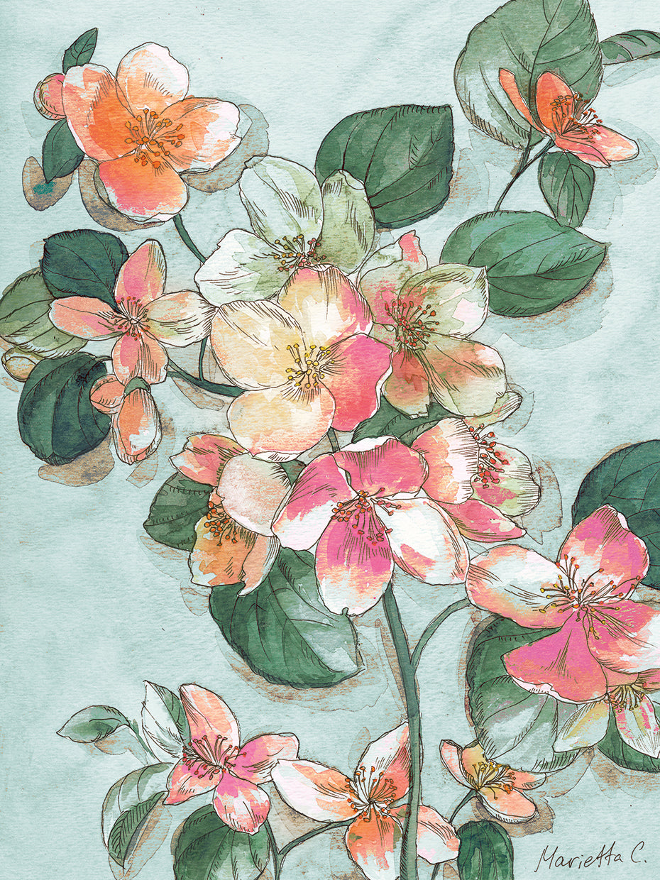 Flowers Study 2 Blue