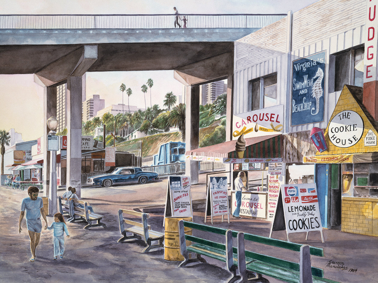 Santa Monica: Prominade At Sunset