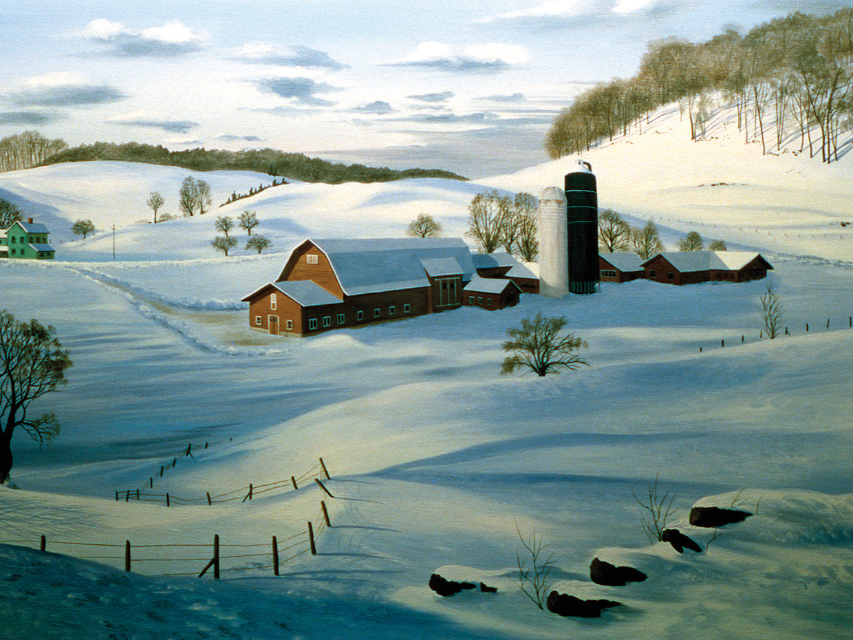 Barn on Snow