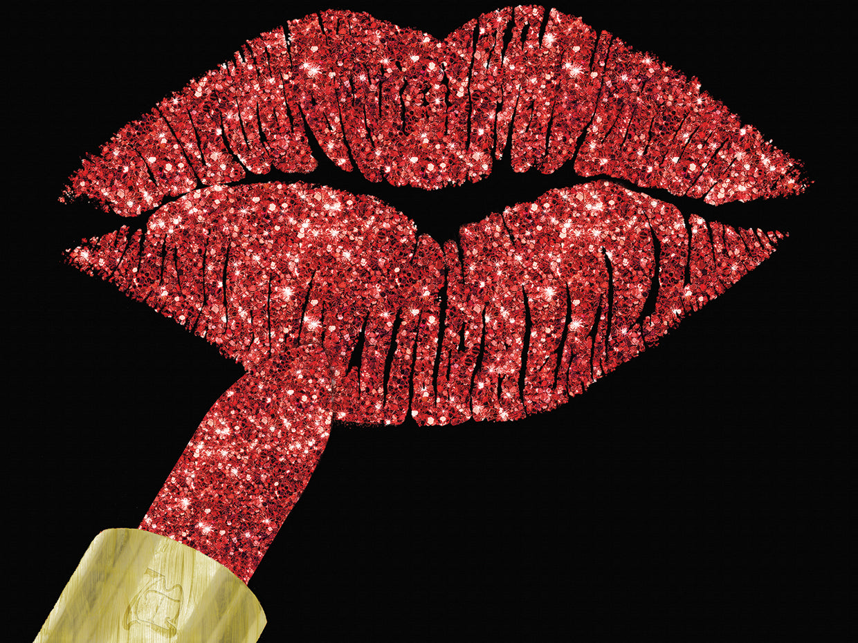 Red Glitter Lipstick