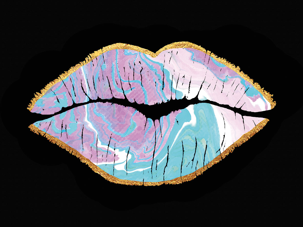 Marble and Gold Lips